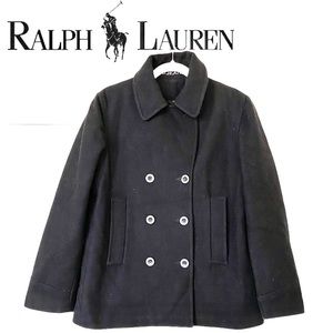 RALPH LAUREN POLO wool double breasted pea coat high end label